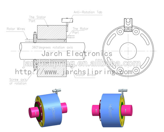 Leiter JARCH-Verbindungsstück Ods 38.1mm/99mm durch gebohrten Hochfrequenzschleifring