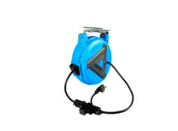Elektrische einziehbare Schlauch-Spule trommelt angewendete ABS-Plastik-PU-Maschen-das automatische Luft-Wasser